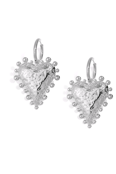 Leila hearts silver | oorbellen
