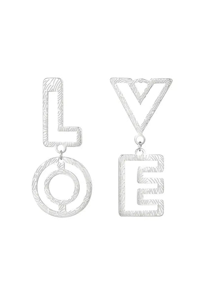 Love letters silver | oorbellen