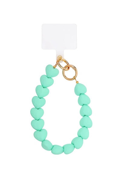 Big heart chain green | telefoonkoordje