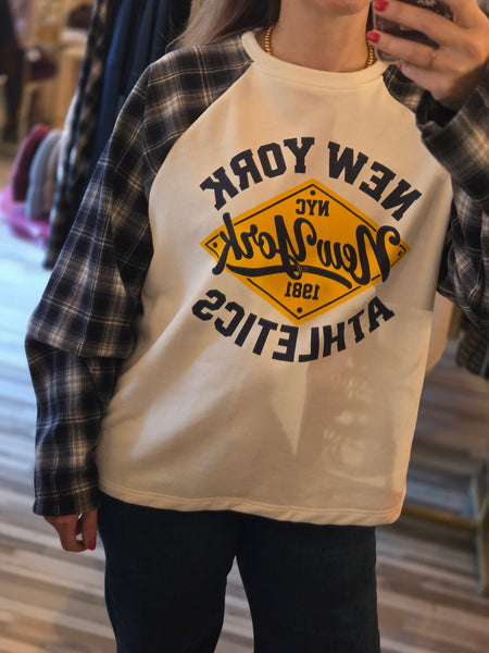NY check blue | longsleeve