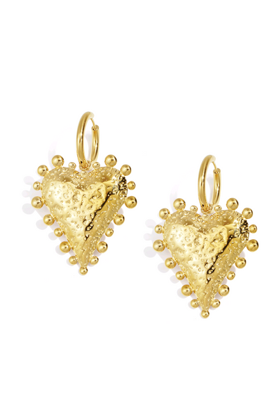 Leila hearts gold | oorbellen