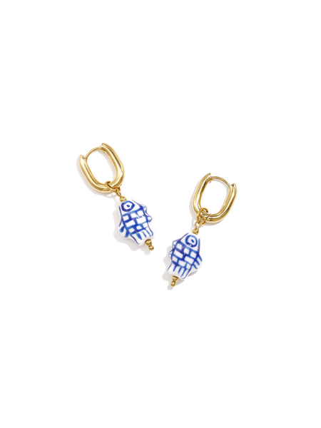 Blue fish | oorbellen