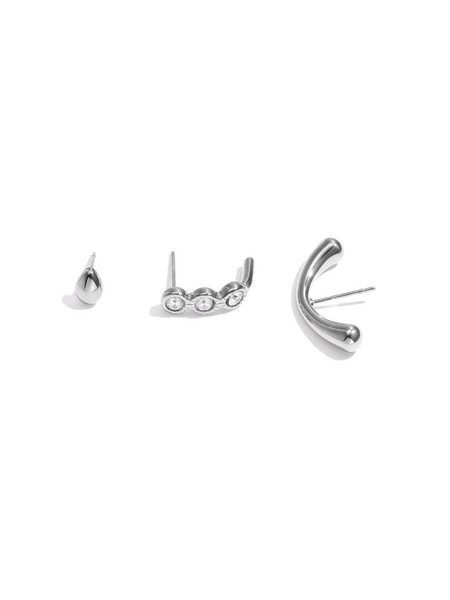 Spice silver | oorbellen setje