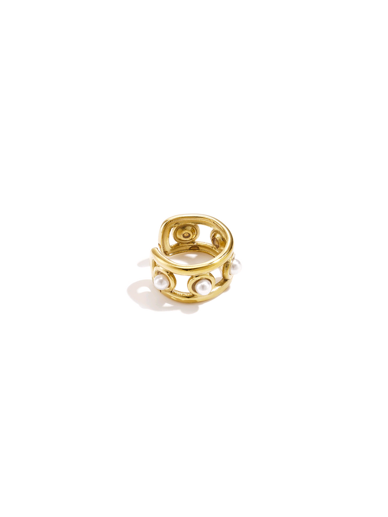 Pearl gold | earcuff