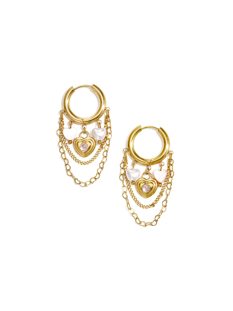 Pink diamond | oorbellen