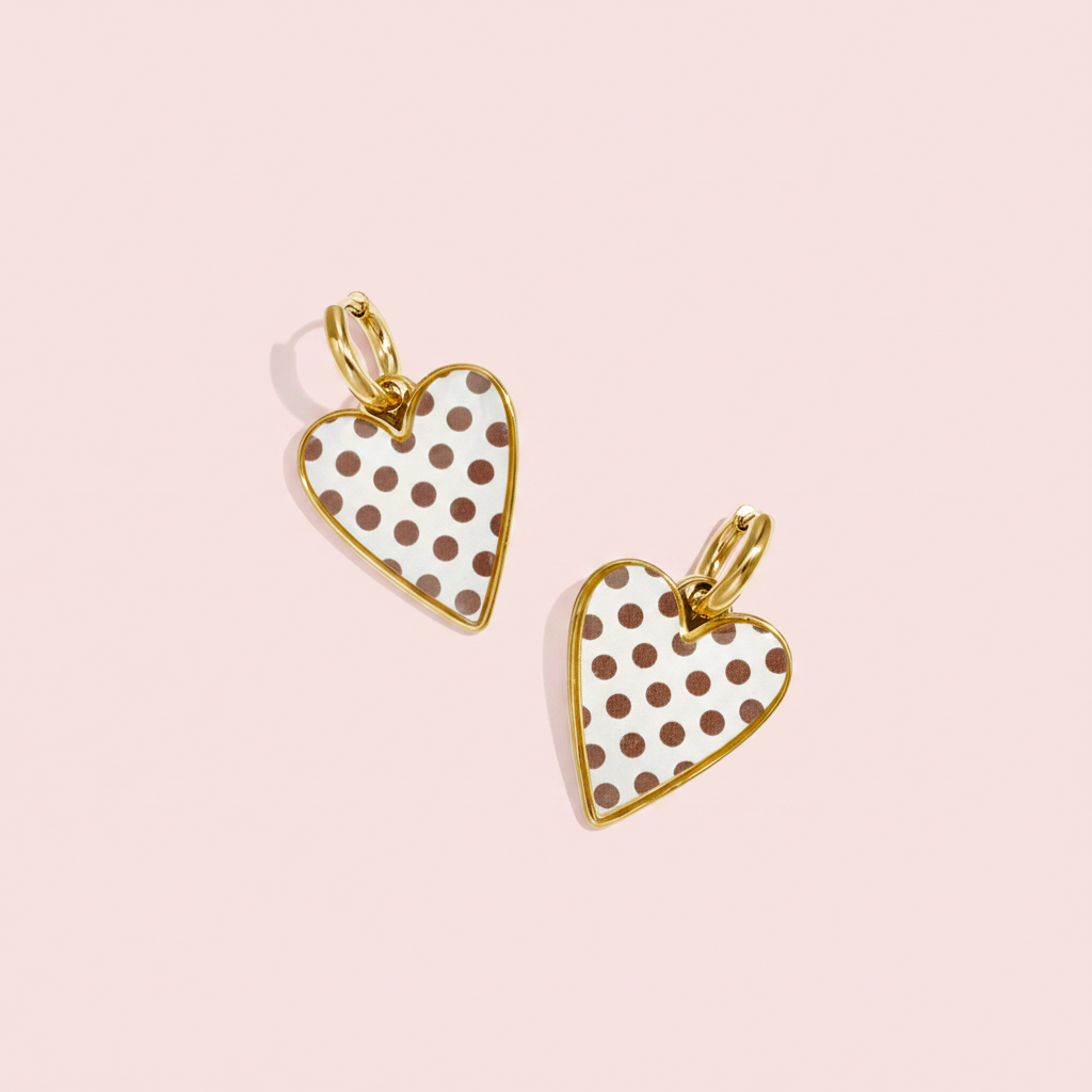 Dotts love crème | oorbellen
