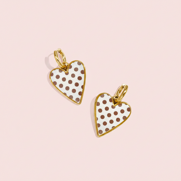 Dotts love crème | oorbellen