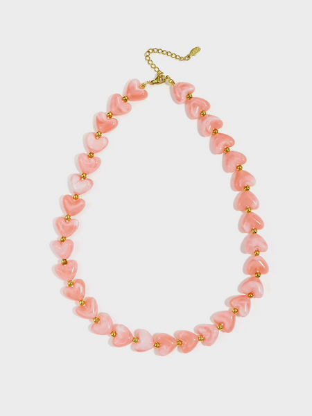 Bubble hearts Pink | ketting