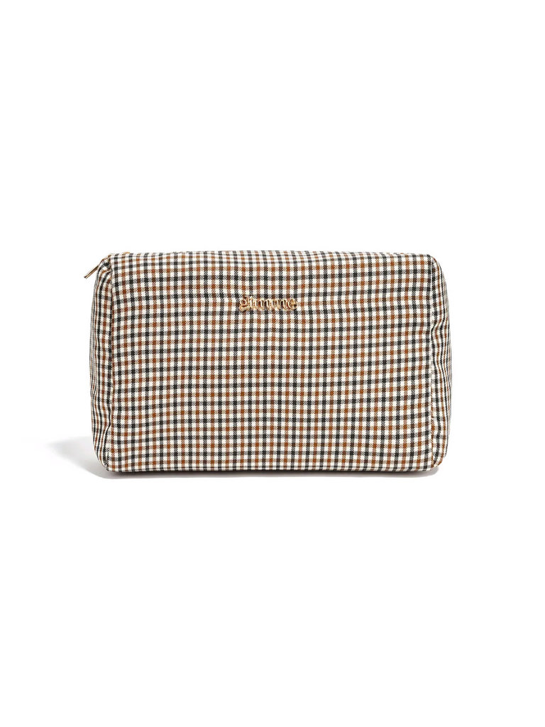 Checkered Brown | make-up tasje