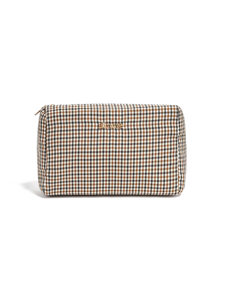 Checkered Brown | make-up tasje