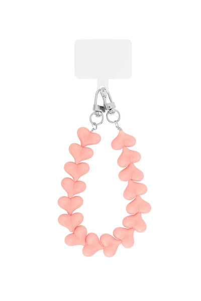 Chain heart pink | telefoonkoordje