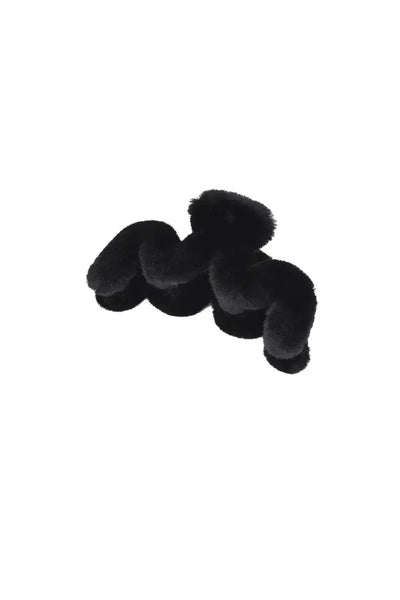 Fluffy black | hairclip