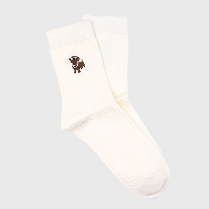 Dog off white | sokken