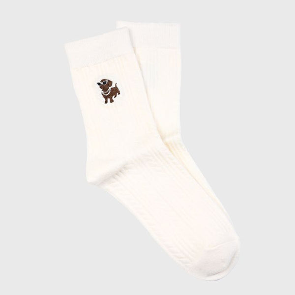 Dog off white | sokken