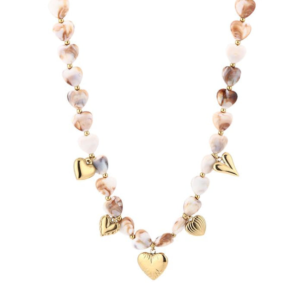 Heart beige small | ketting