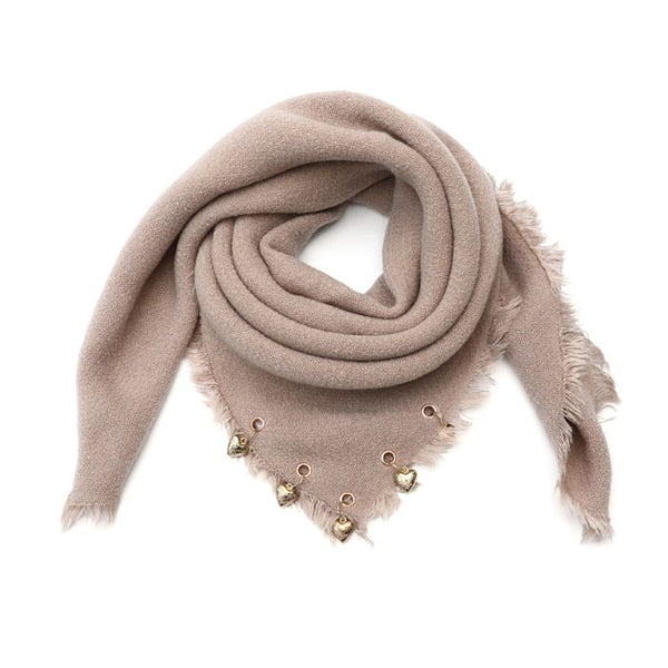Heart beads beige | sjaal