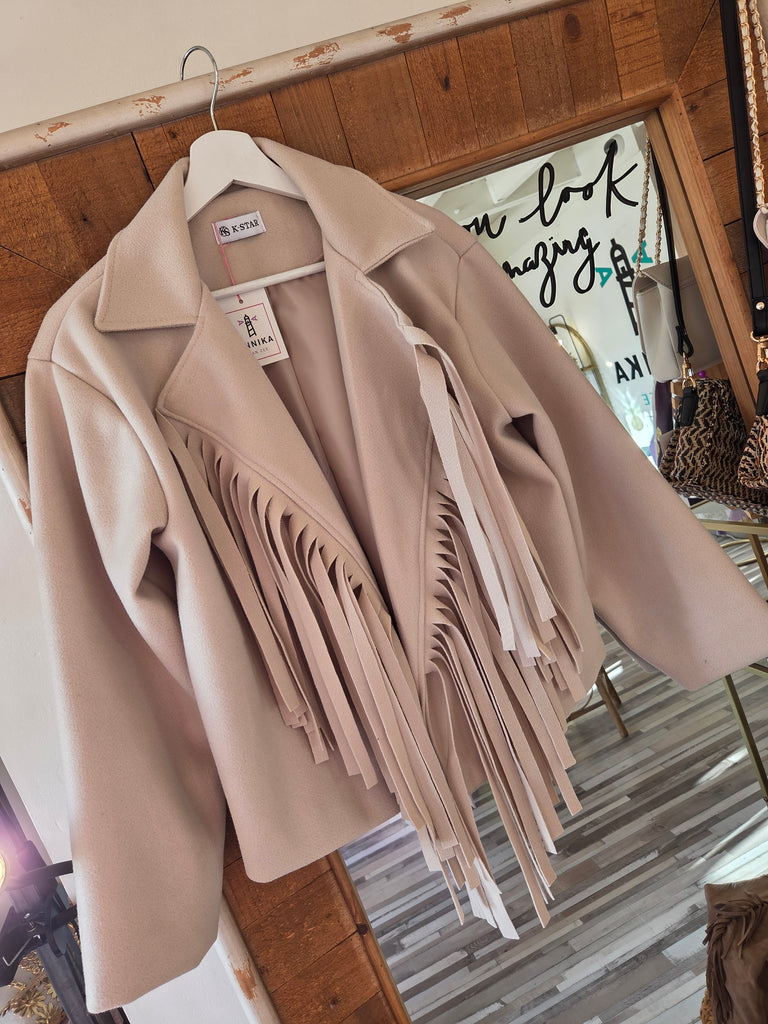 Soft fringe beige | jasje