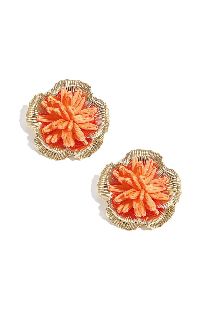 Flower orange | oorbellen