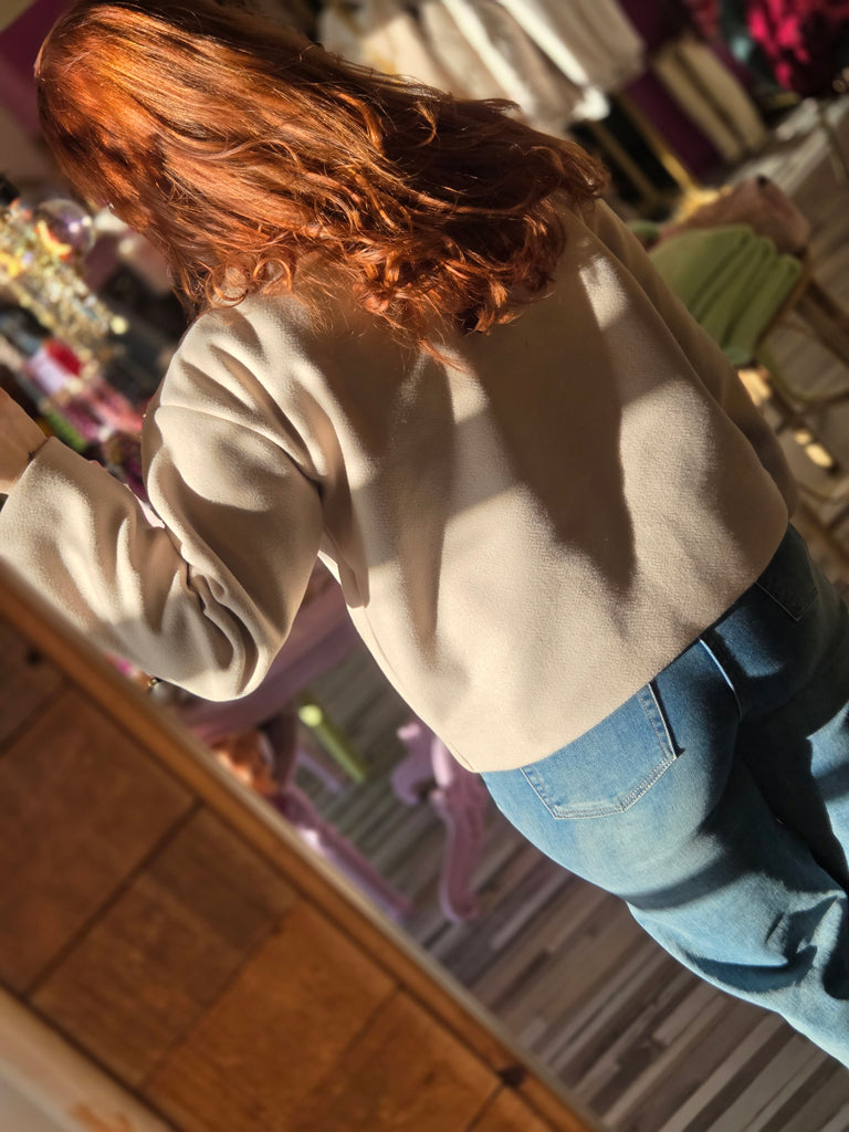 Soft fringe beige | jasje