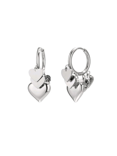 Little hearts silver | oorbellen