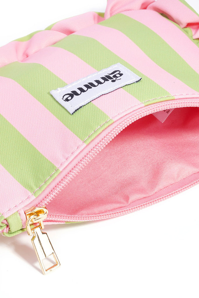 Stripes Lime | make-up tasje
