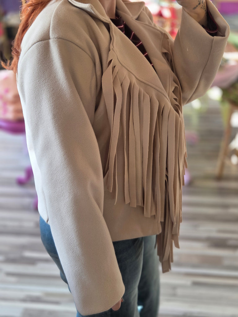 Soft fringe beige | jasje